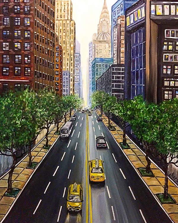 Алмазная вышивка «Улица мегаполиса» — картинка 2