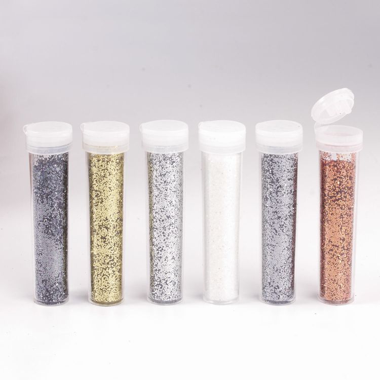 Блестки (глиттер), металлик, 6 цветов по 6,5 грамм, Остров Сокровищ — картинка 2