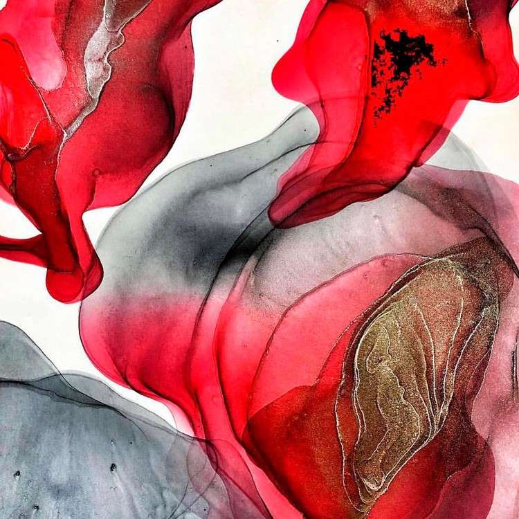 Алкогольные чернила красные 15 мл, Kamenskaya Ink — картинка 2