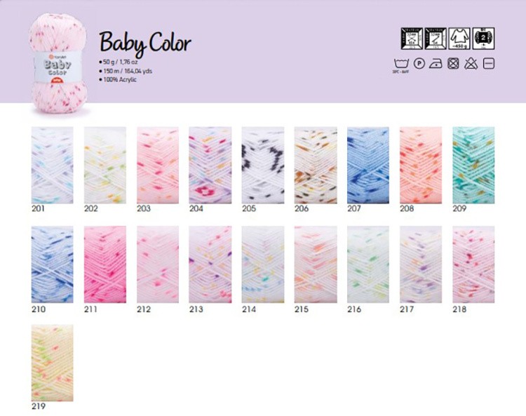 Пряжа YarnArt Baby color new (Беби колор нью) (212), принт, 5 шт. по 50 г — картинка 3