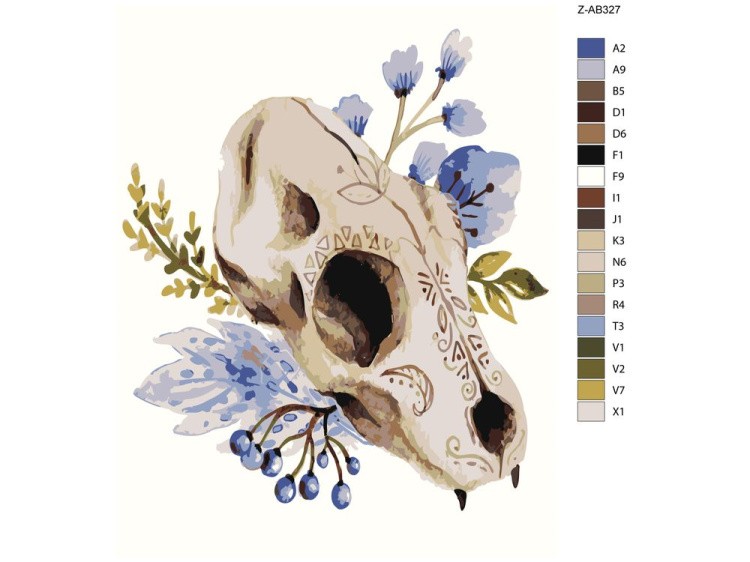 Картина по номерам «Череп» — картинка 2