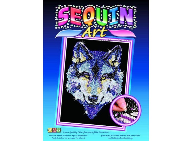 Мозаика из пайеток «Волк» — картинка 2