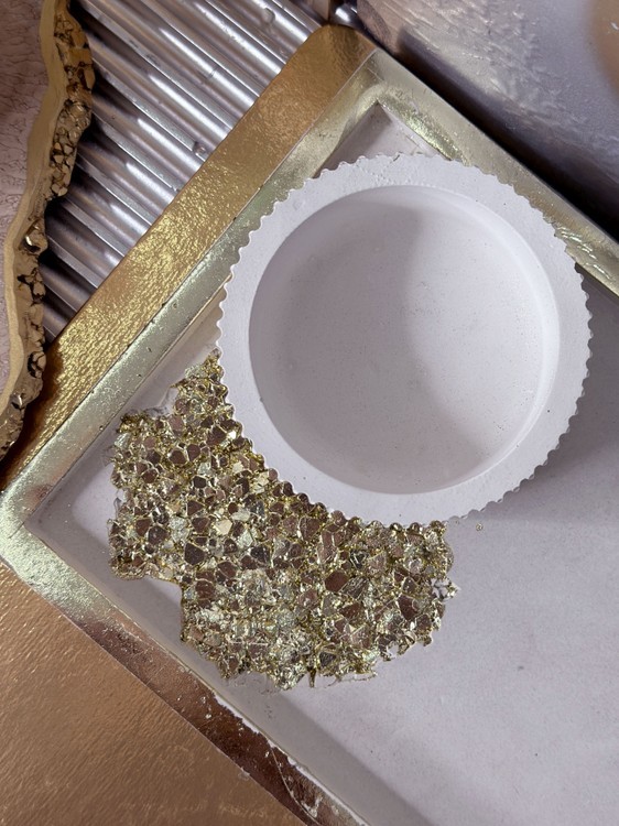 Силиконовый молд - Контейнер/подсвечник ребристый, d 9см, 1 шт. — картинка 3