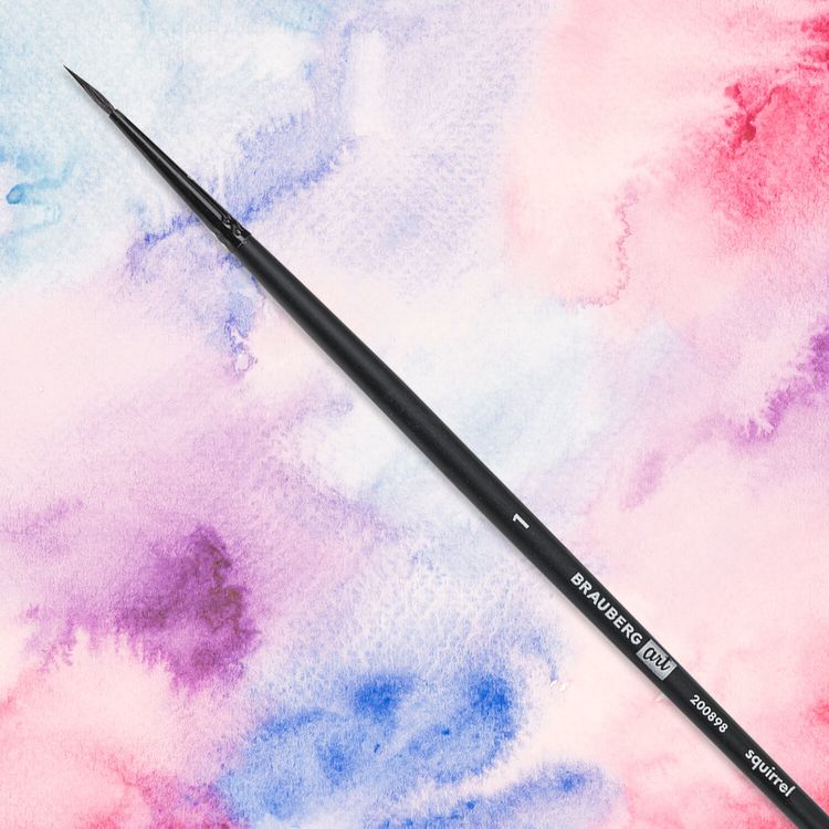 Кисть художественная профессиональная Art Classic, белка, круглая, № 1, длинная ручка, Brauberg — картинка 5