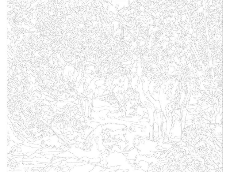 Картина по номерам «Олени зимой» — картинка 3