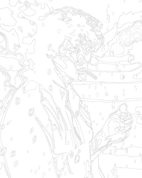 Картина по номерам «Группа Кино: Виктор Цой арт 40x50» — картинка 3