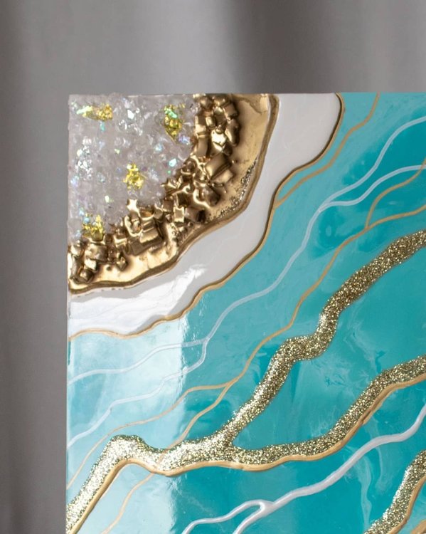 Краситель для эпоксидной смолы лазурный, 20 г, ALX Studio — картинка 3