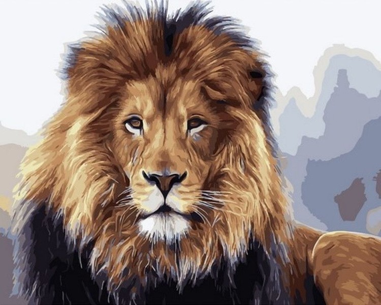 Картина по номерам «Лев»