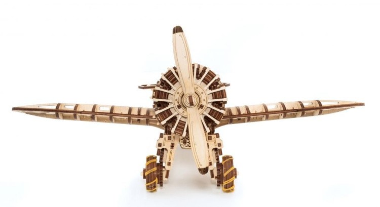 Конструктор деревянный 3D «Самолет с мотором», Eco Wood Art — картинка 12