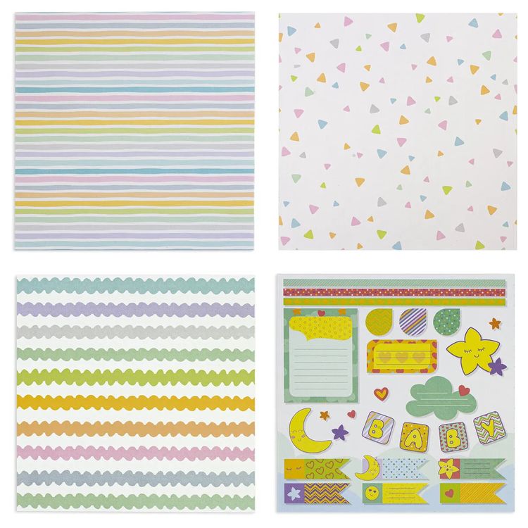 Бумага для скрапбукинга 30х30 см «Бэби-бук», 12 дизайнов — картинка 4