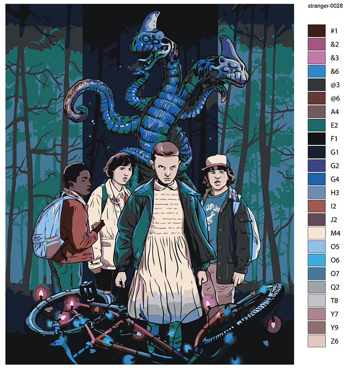 Картина по номерам «Очень странные дела ОСД: Демогоргон арт» — картинка 2