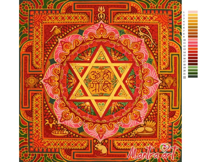 Картина по номерам «Янтра Ганеша» — картинка 2