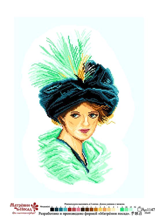 Рисунок на ткани «Бирюзовый взгляд» — картинка 2