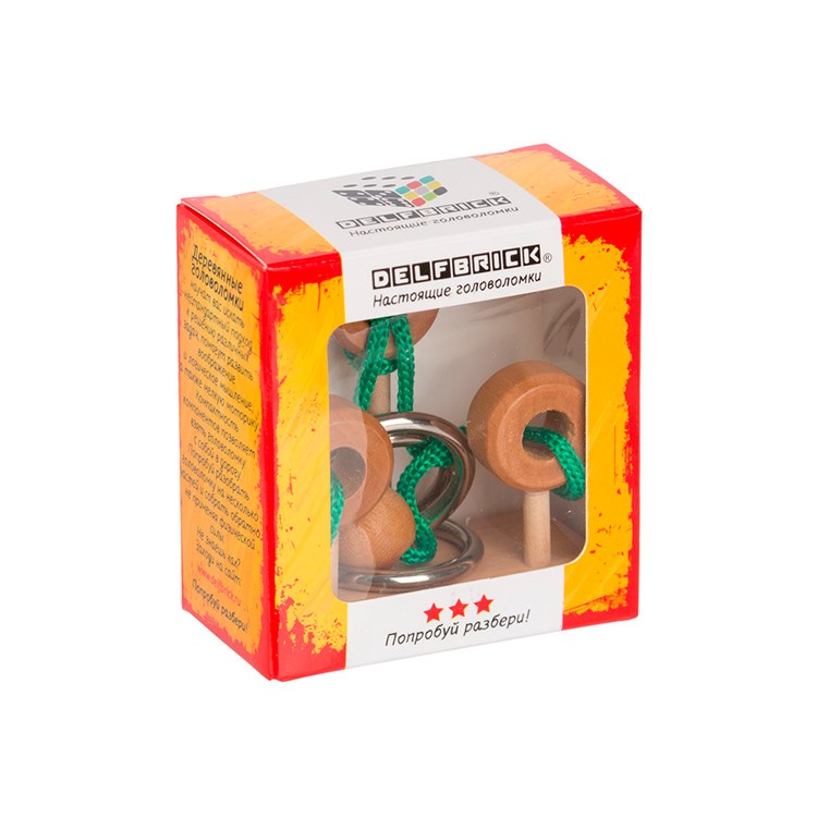 Головоломка деревянная Петли, DELFBRICK — картинка 2