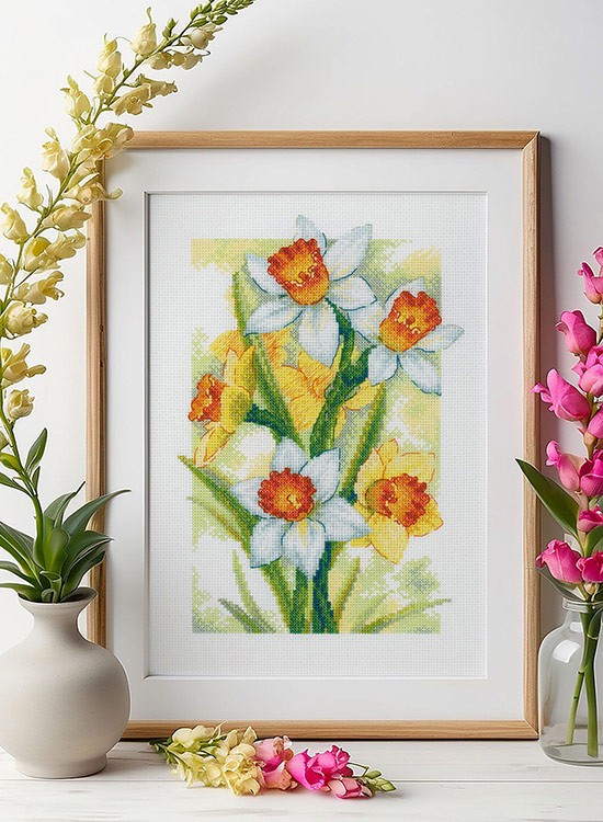 Набор для вышивания «Сияние весны. Нарциссы» — картинка 7