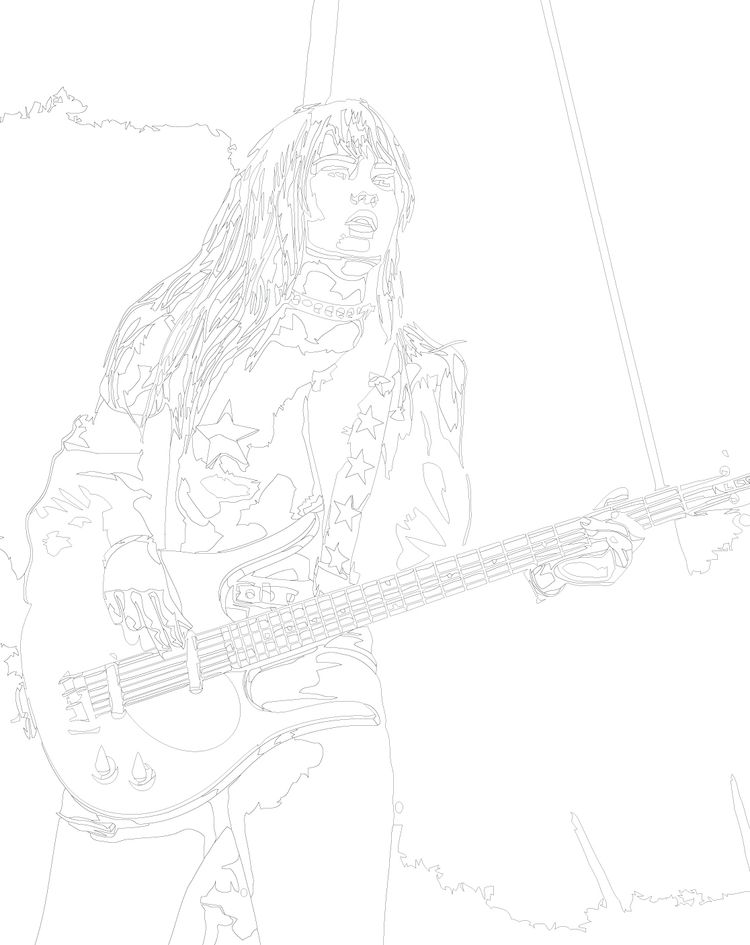 Картина по номерам «Группа Maneskin Манескин: Виктория Де Анджелис с гитарой» — картинка 3