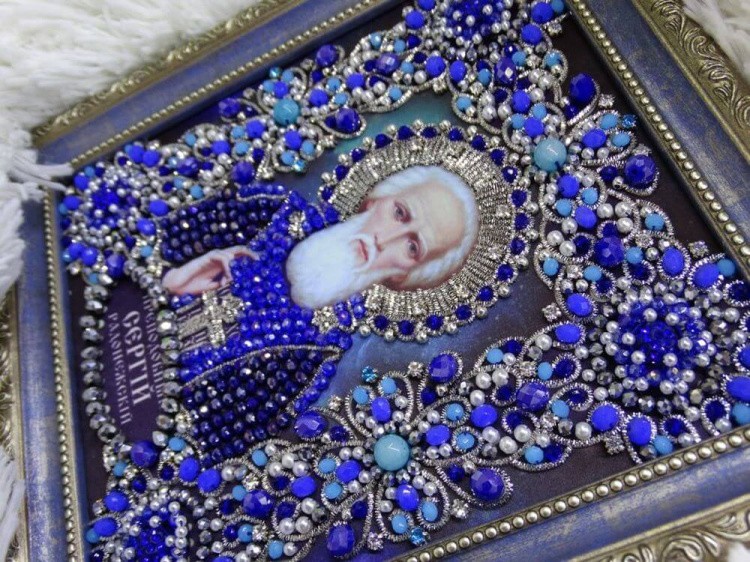 Набор вышивки хрустальными камнями «Святой Сергий Радонежский» — картинка 11