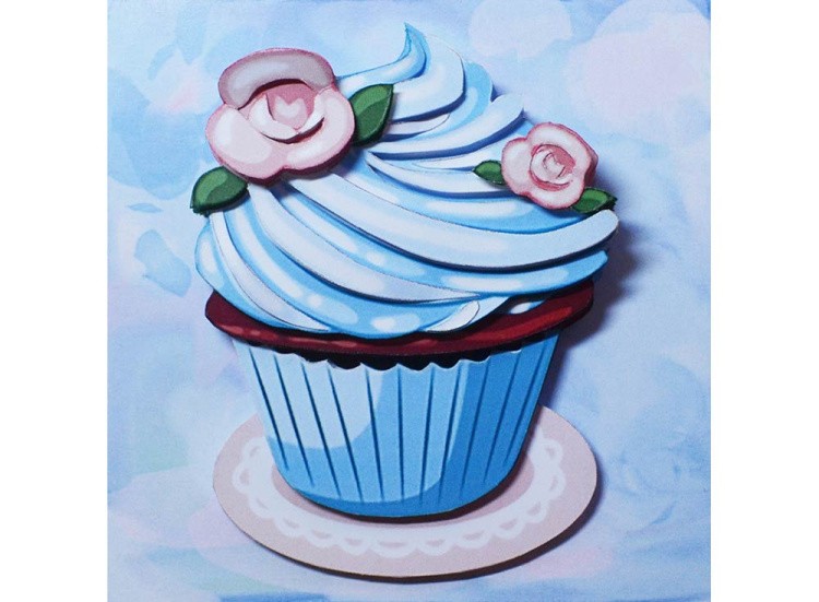 Папертоль «Кекс с розочками» — картинка 2