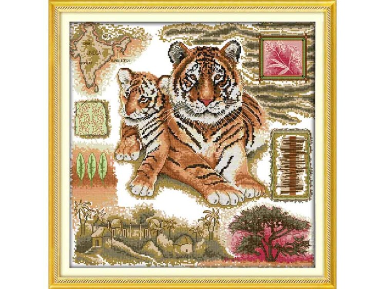 Набор для вышивания «Африка. Тигры» — картинка 2