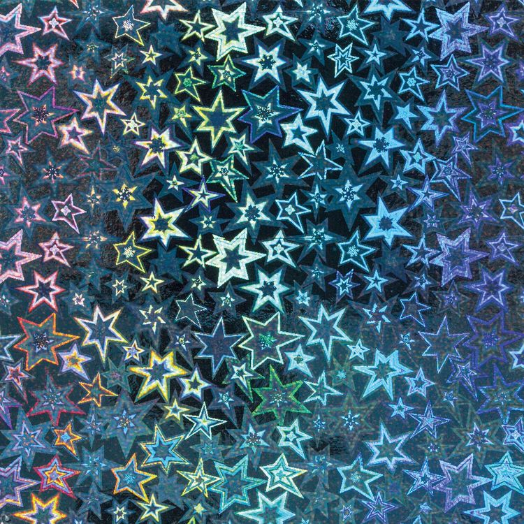 Цветная бумага А4, голографическая самоклеящаяся «Звездочки», 8 листов, 8 цветов, ОСТРОВ СОКРОВИЩ — картинка 3