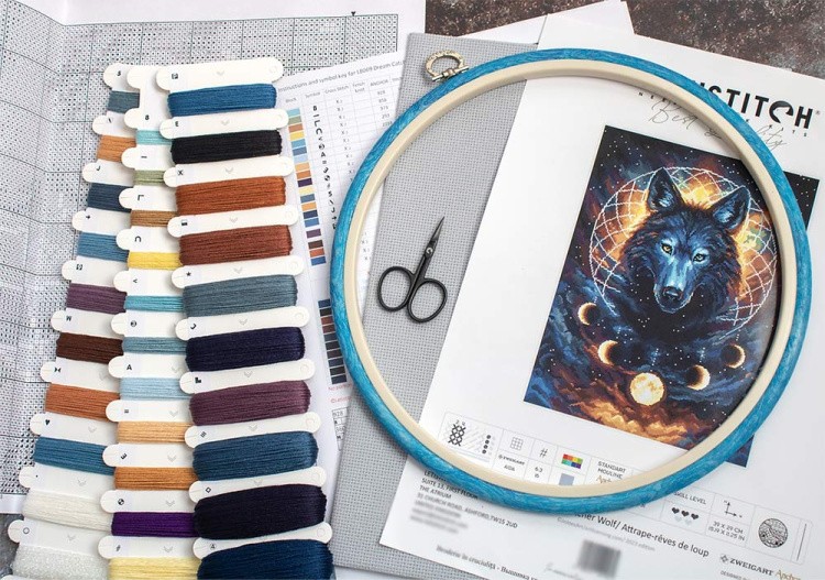 Набор для вышивания «Dream Catcher Wolf (Ловец снов Волк)» — картинка 6