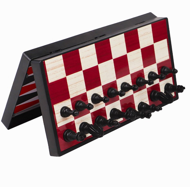 Игра настольная 5 в 1. Шахматы, шашки, домино, нарды, карты (24,5х12,5 см) — картинка 3