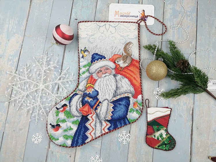 Набор для вышивания «Новогодний сапожок Дед Мороз» — картинка 3
