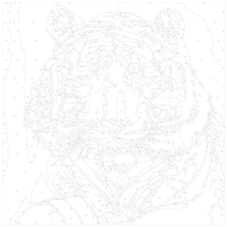 Картина по номерам «Благородный тигр» — картинка 3