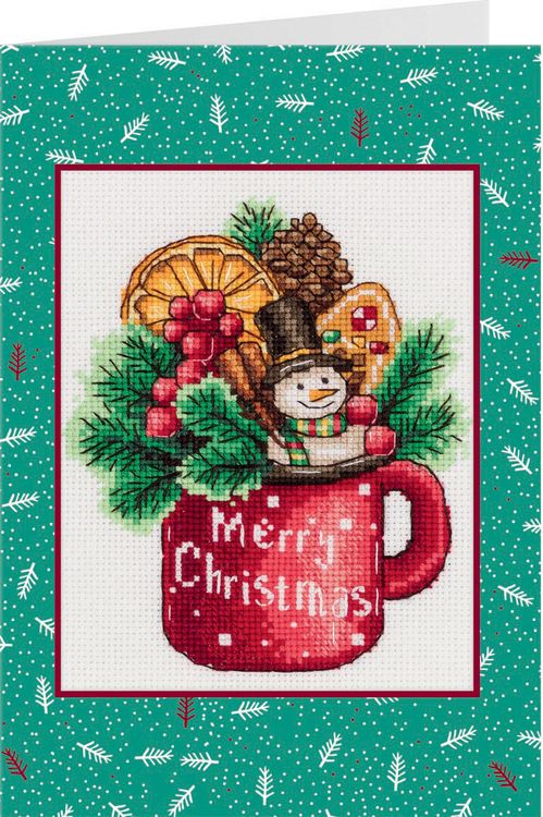 Набор для вышивания «Открытка. Новогодняя кружка» — картинка 4