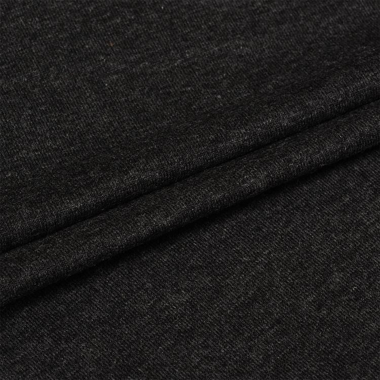 Ткань трикотаж Футер 2х нитка, петля, с лайкрой, 6 м, ширина 180 см, 230 г/м2, пенье, цвет: антрацит, TBY — картинка 3