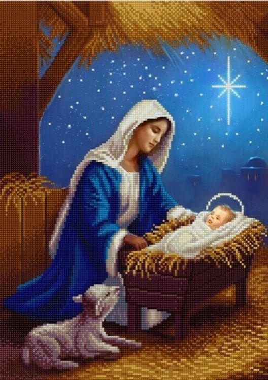 Рисунок на ткани «Рождество Христово»
