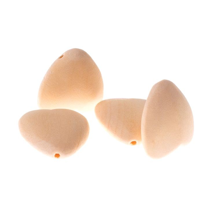 Бусины «Сердце», дерево, 20 мм, 20 шт. — картинка 6