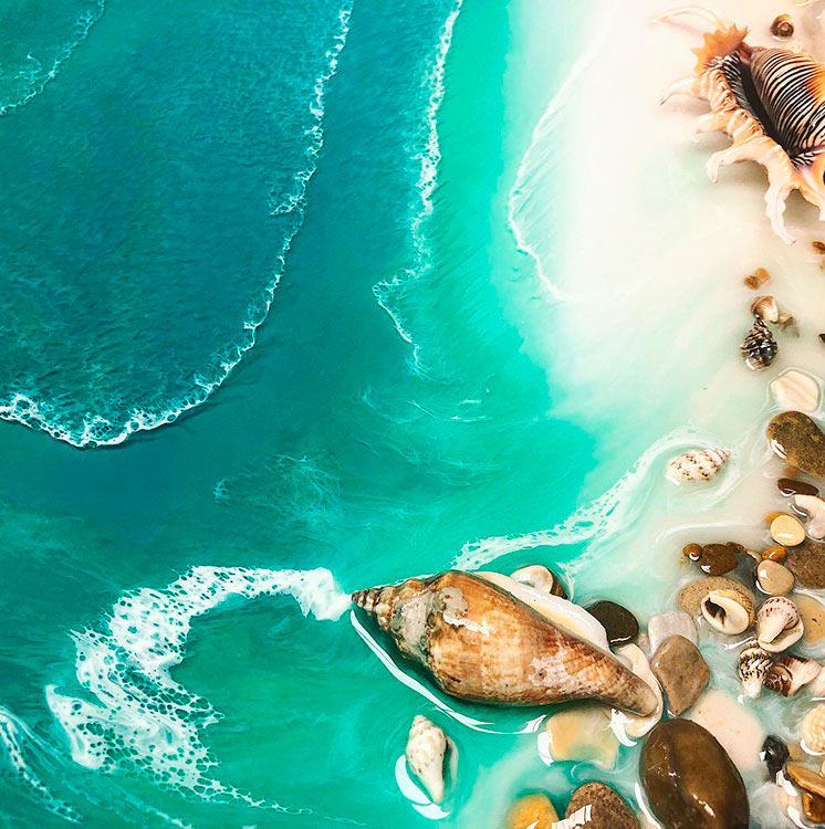 Стромбус канариум белый средний, 1 шт., ResinArt — картинка 2