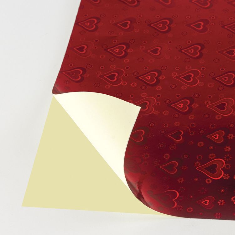 Цветная бумага А4, голографическая самоклеящаяся «Сердечки», 8 листов, 8 цветов, ОСТРОВ СОКРОВИЩ — картинка 4