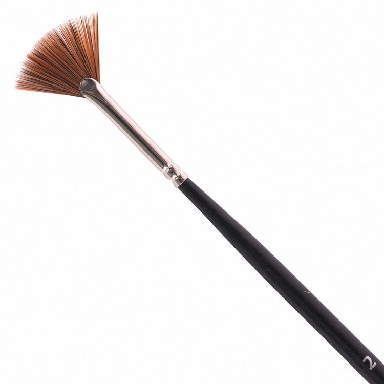 Кисть художественная профессиональная Art Classic, синтетика мягкая, веерная, № 2, длинная ручка, Brauberg — картинка 3