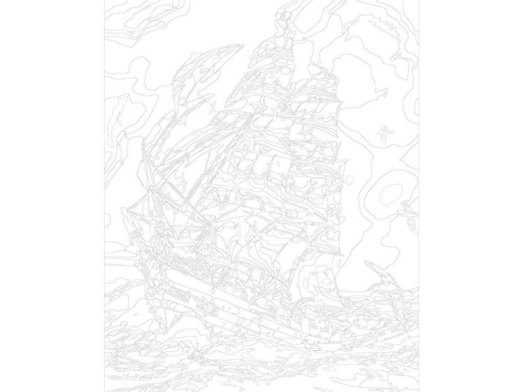 Картина по номерам «Корабль в море» — картинка 3