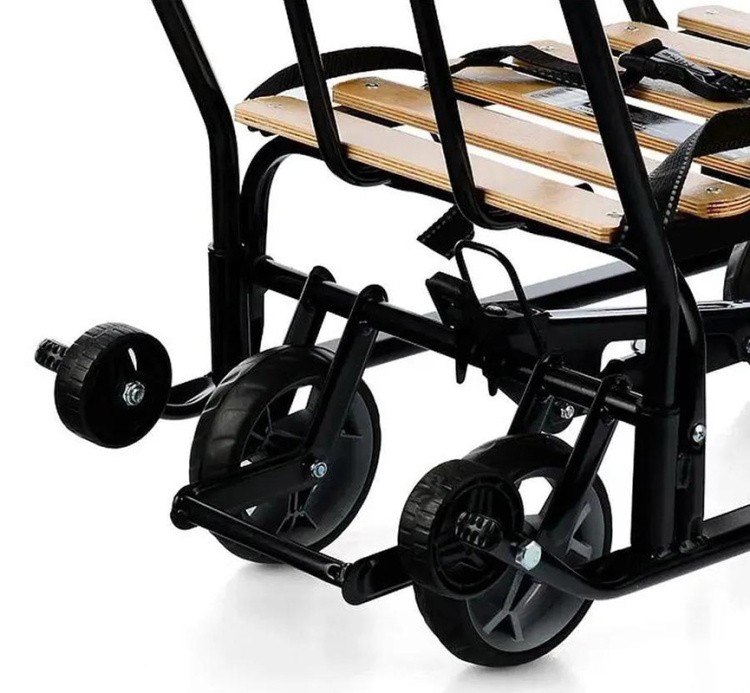 Санки детские с колесами зимние Тимка 5, черный — картинка 13