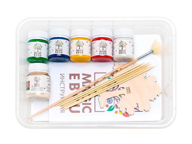 Набор для эбру «Start» 5 цветов, Magic EBRU — картинка 2