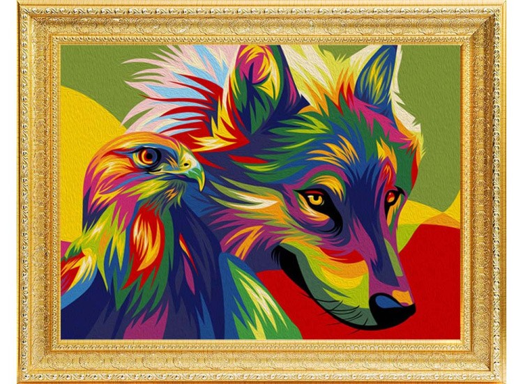 Картина по номерам «Радужные хищники» — картинка 2