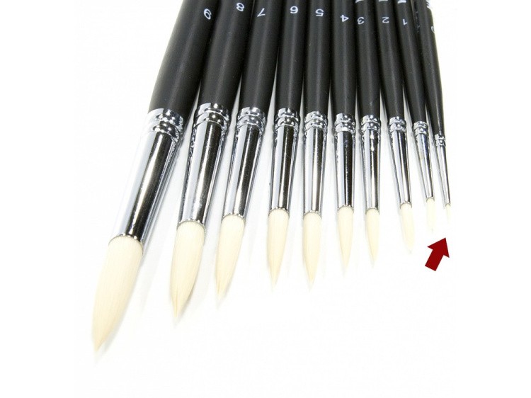 Кисть синтетическая «Зима» круглая №0 — картинка 2