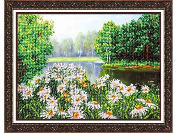 Набор вышивки бисером «Ромашковый берег» — картинка 2