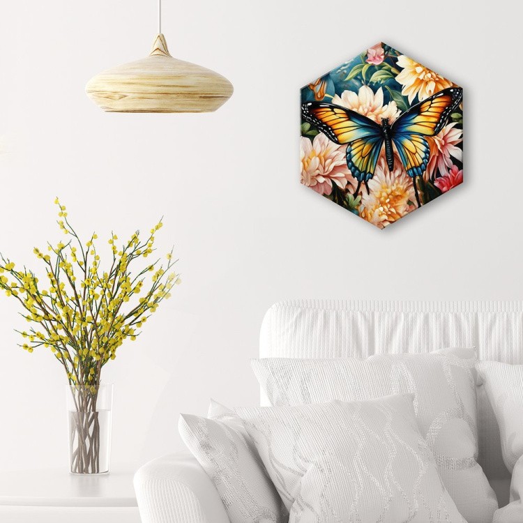 Картина по номерам Гексагон «Бабочка Махаон» — картинка 2