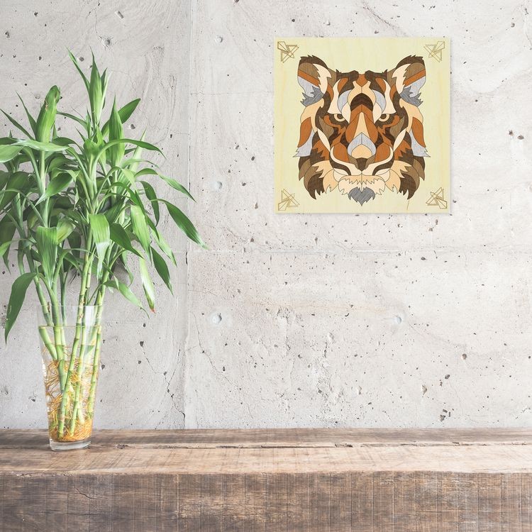 Картина на дереве «Мудрый тигр» — картинка 4