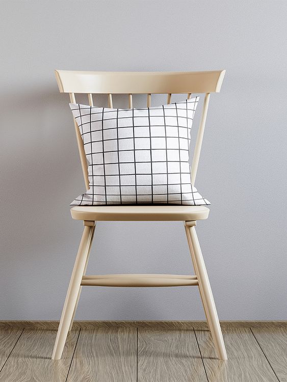 Ткань льняная, 1 м x 150 см, 140 г/м², цвет: белый, клетка, TBY — картинка 6