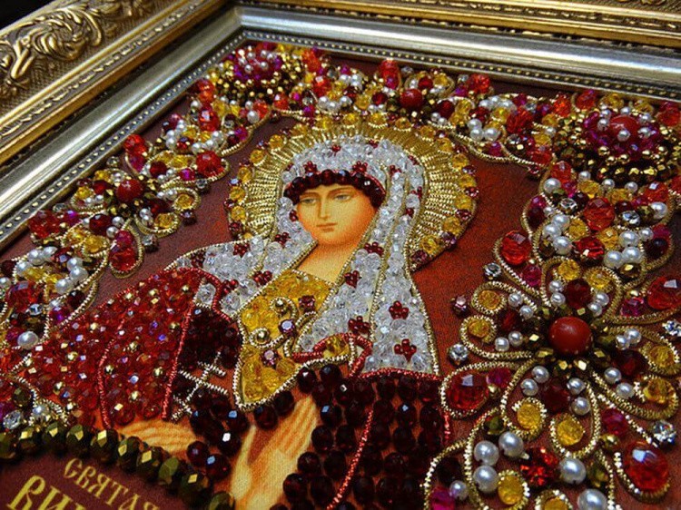 Набор вышивки хрустальными камнями «Святая Виктория» — картинка 11