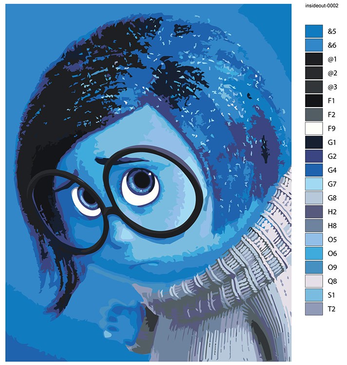 Картина по номерам «Головоломка 2: Печаль, мультики 40x50» — картинка 2