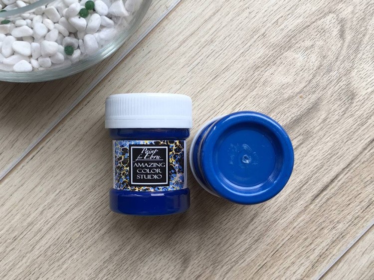 Краска для эбру синяя 30 мл, Amazing Color — картинка 2