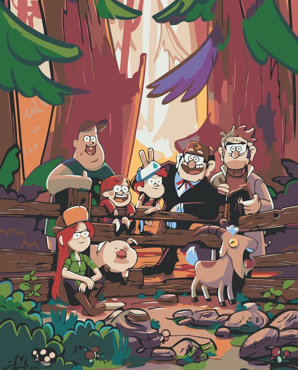 Картина по номерам «Gravity Falls Гравити Фолз: Персонажи»