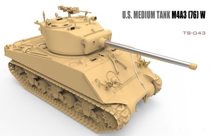 Сборная модель «Танк U.S. Medium Tank M4A3W Sherman»