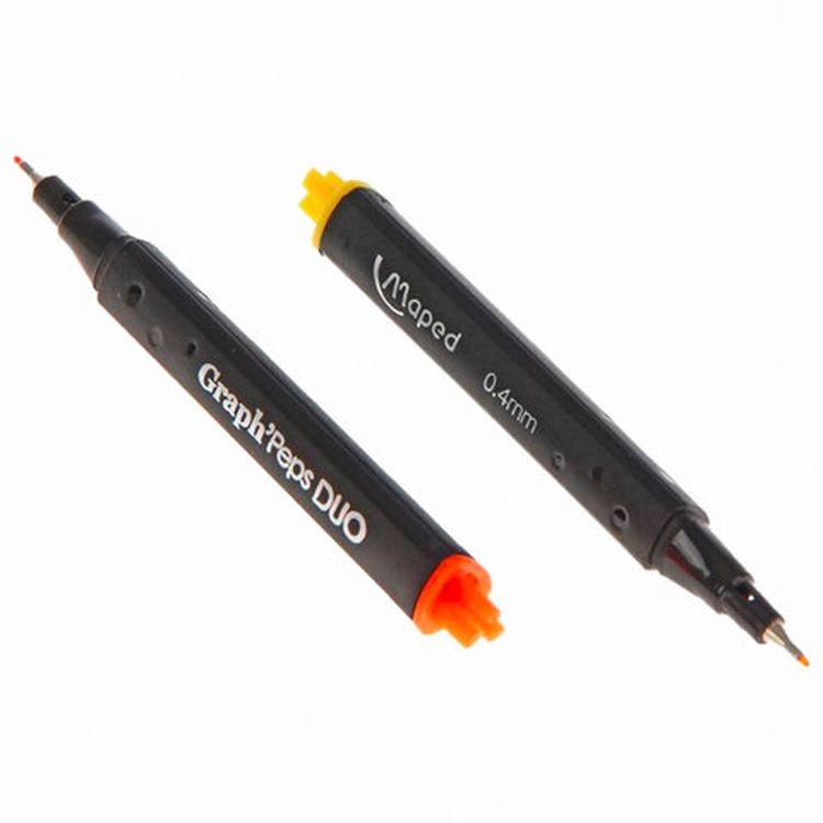 Набор капиллярных двухсторонних ручек (линеров) MAPED 5 шт., 10 цв. — картинка 2